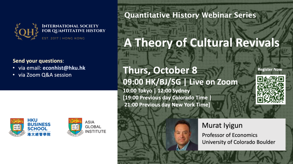 Quantitative History Webinar Series - A Theory of Cultural Revivals [Murat Iyigun, University of Colorado Boulder]