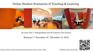 Online Student Evaluation of Teaching 