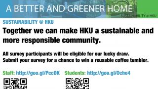 Sustainability@HKU: A Better and Greener Home