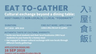 Eat To-Gather 2018-19:  BE OUR HOST