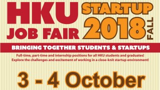 [OCT 3-4 1230-1630 Haking Wong Podium] HKU Startup Job Fair 2018 Fall