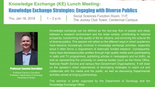 KE Lunch Meeting: Knowledge Exchange Strategies: Engaging with Diverse Publics