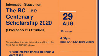 Info Session - RC Lee Centenary  Overseas PG Scholarship