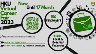 HKU Virtual Career Fair 2023:  Online Platform Open until 17 March for Job Application