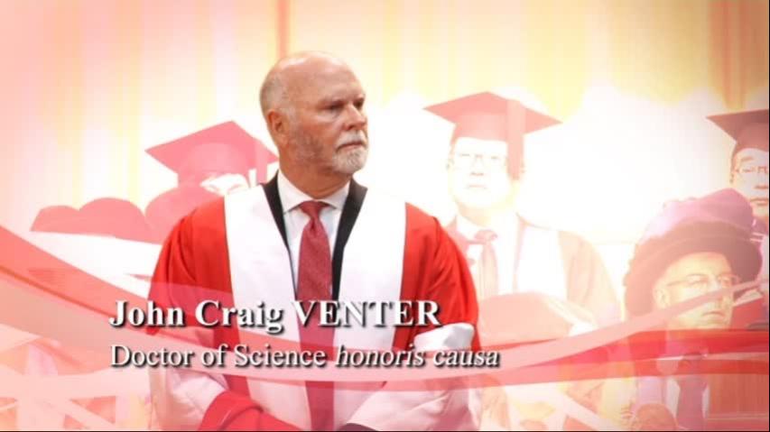 Conferment of the Honorary Degree upon Dr John Craig VENTER