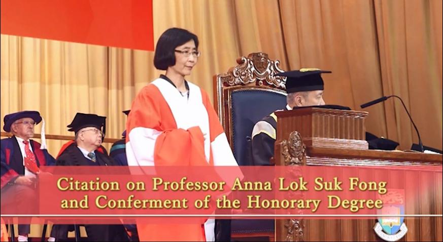  Conferment of the Honorary Degree upon Professor Anna LOK Suk Fong