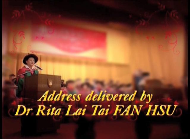 Speech by Dr Rita FAN HSU Lai Tai 