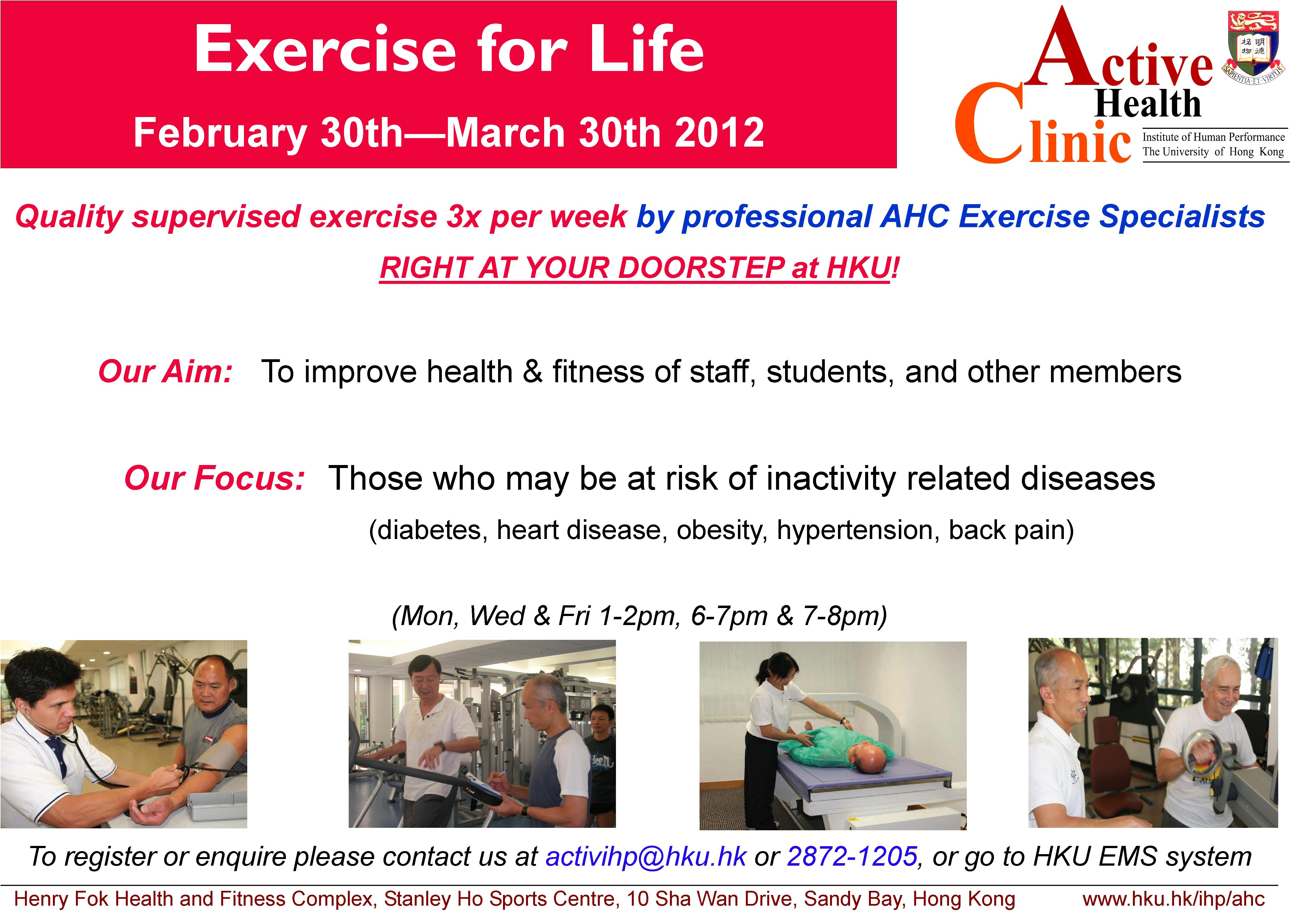 Exercise for Life Programme Jan - March 2012