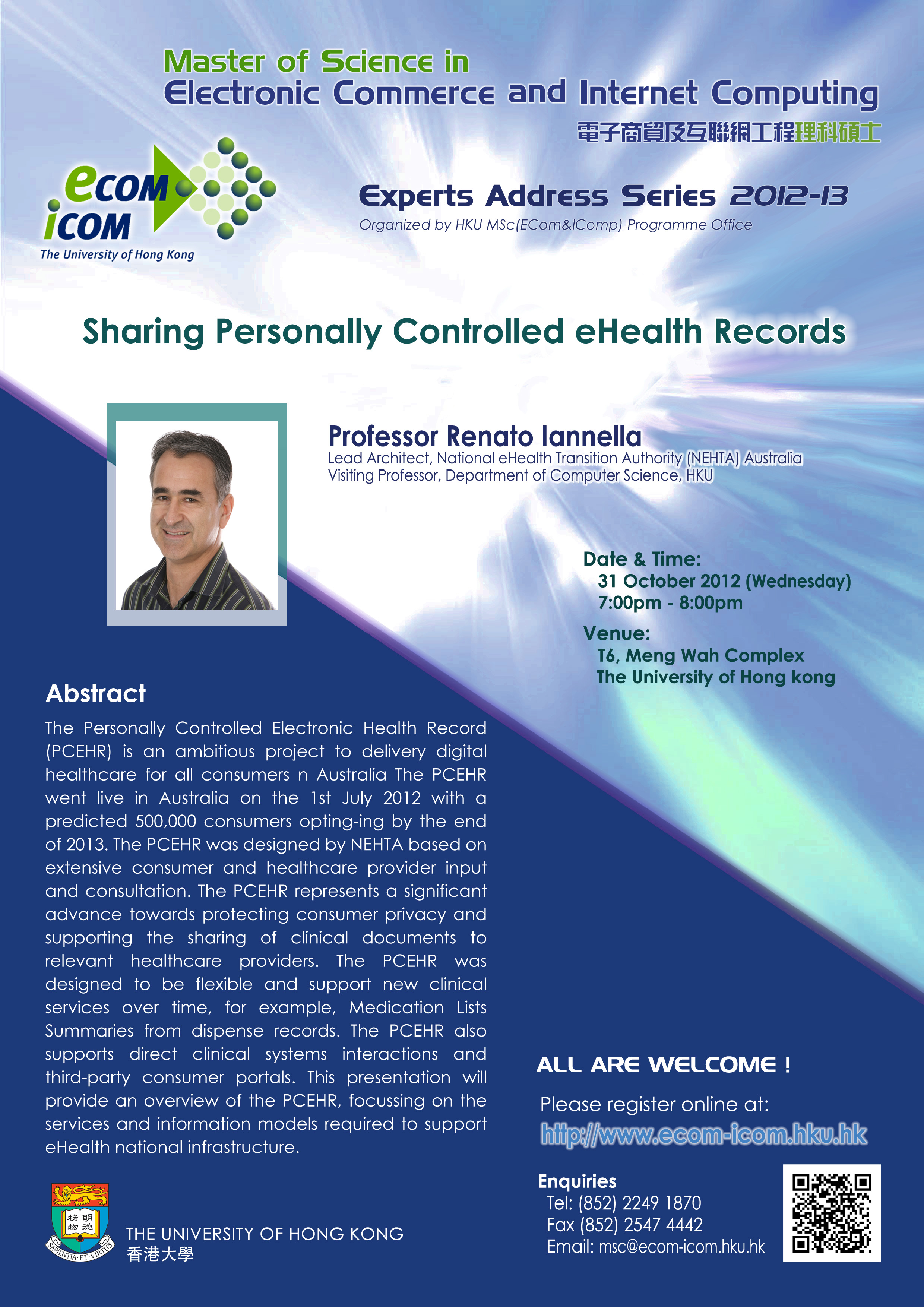MSc(ECom&IComp) Experts Address: Sharing Personally Controlled eHealth Records