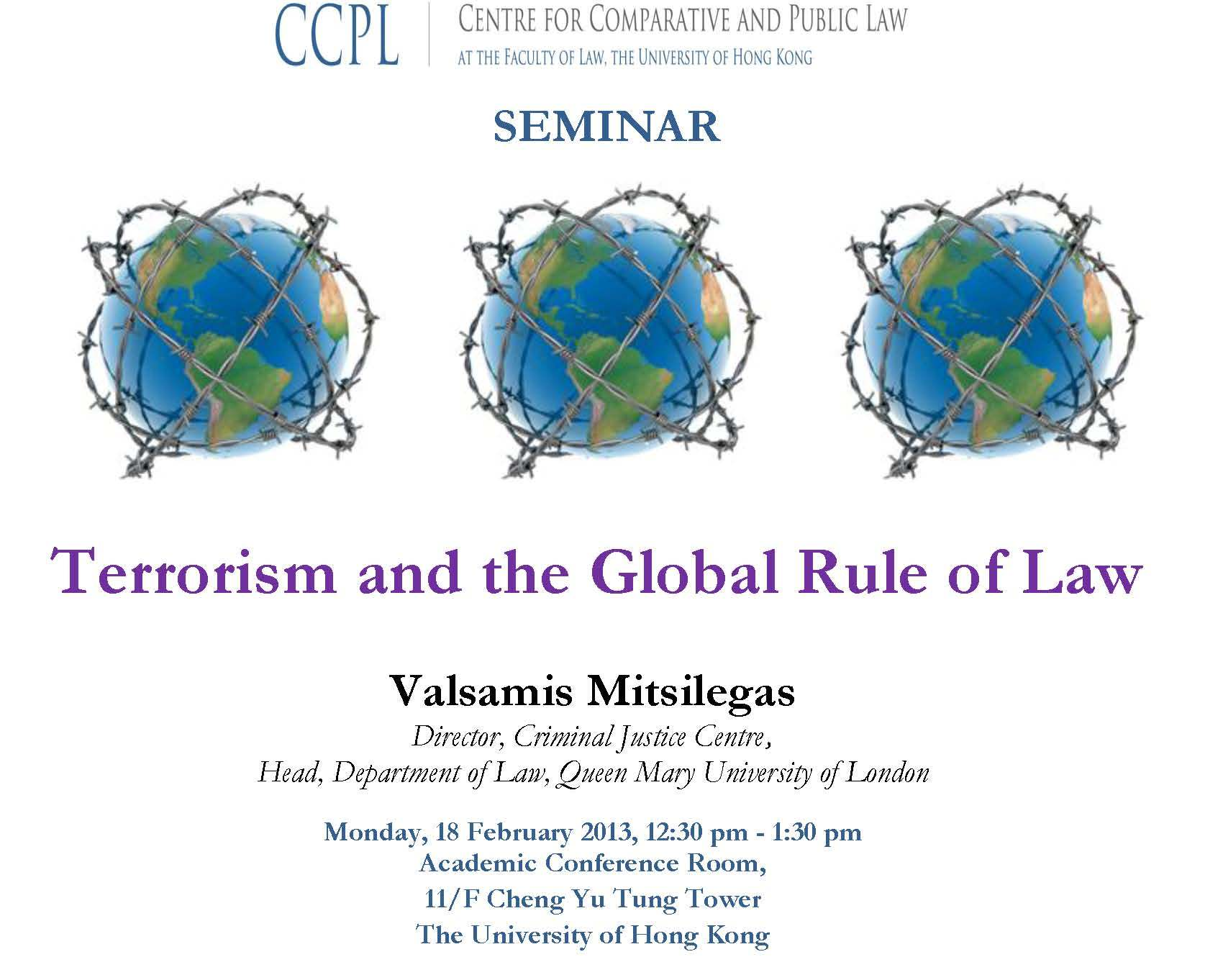 Seminar: Terrorism and the Global Rule of Law