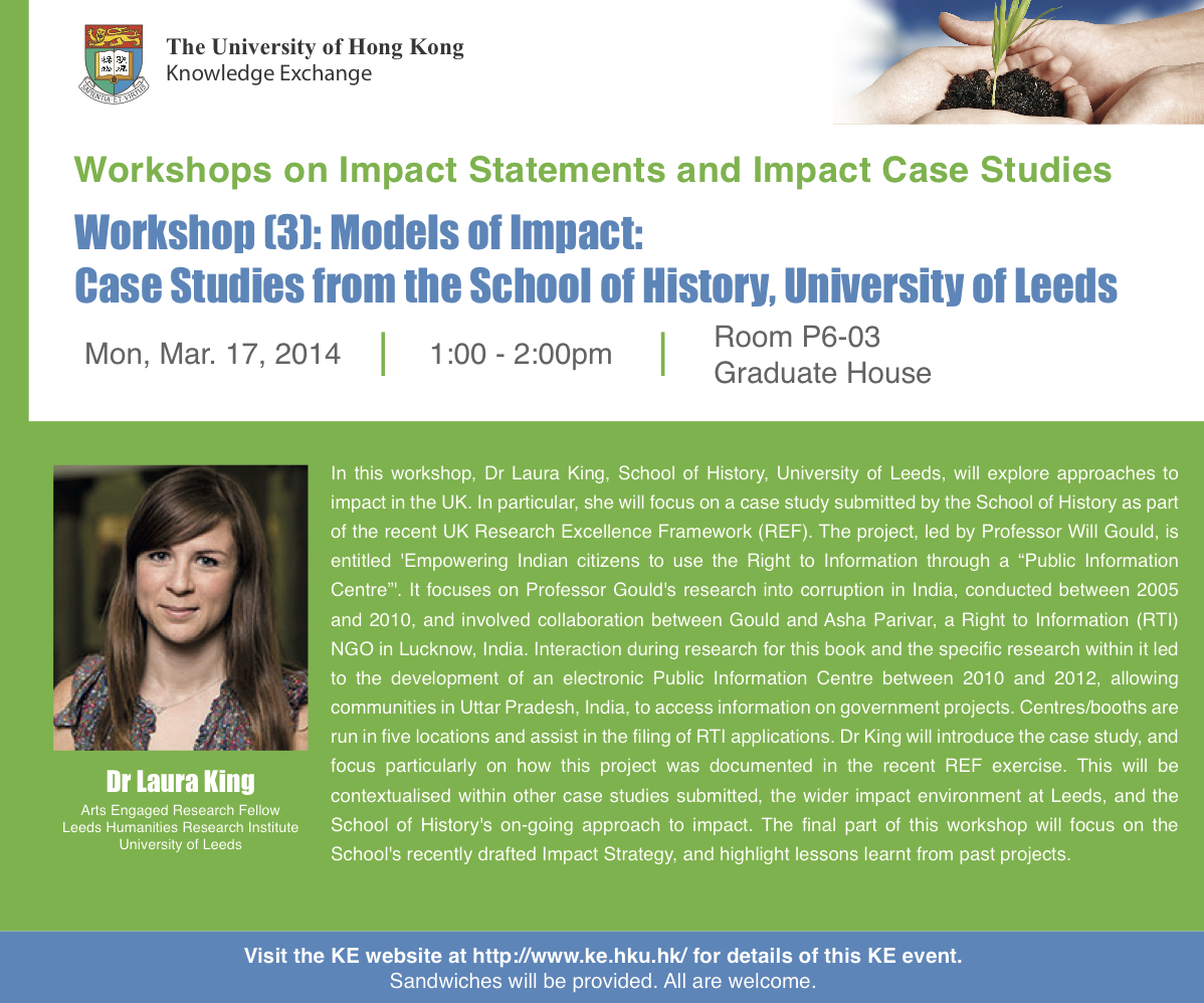 Workshop (3): Models of Impact: Case Studies from the School of History, University of Leeds