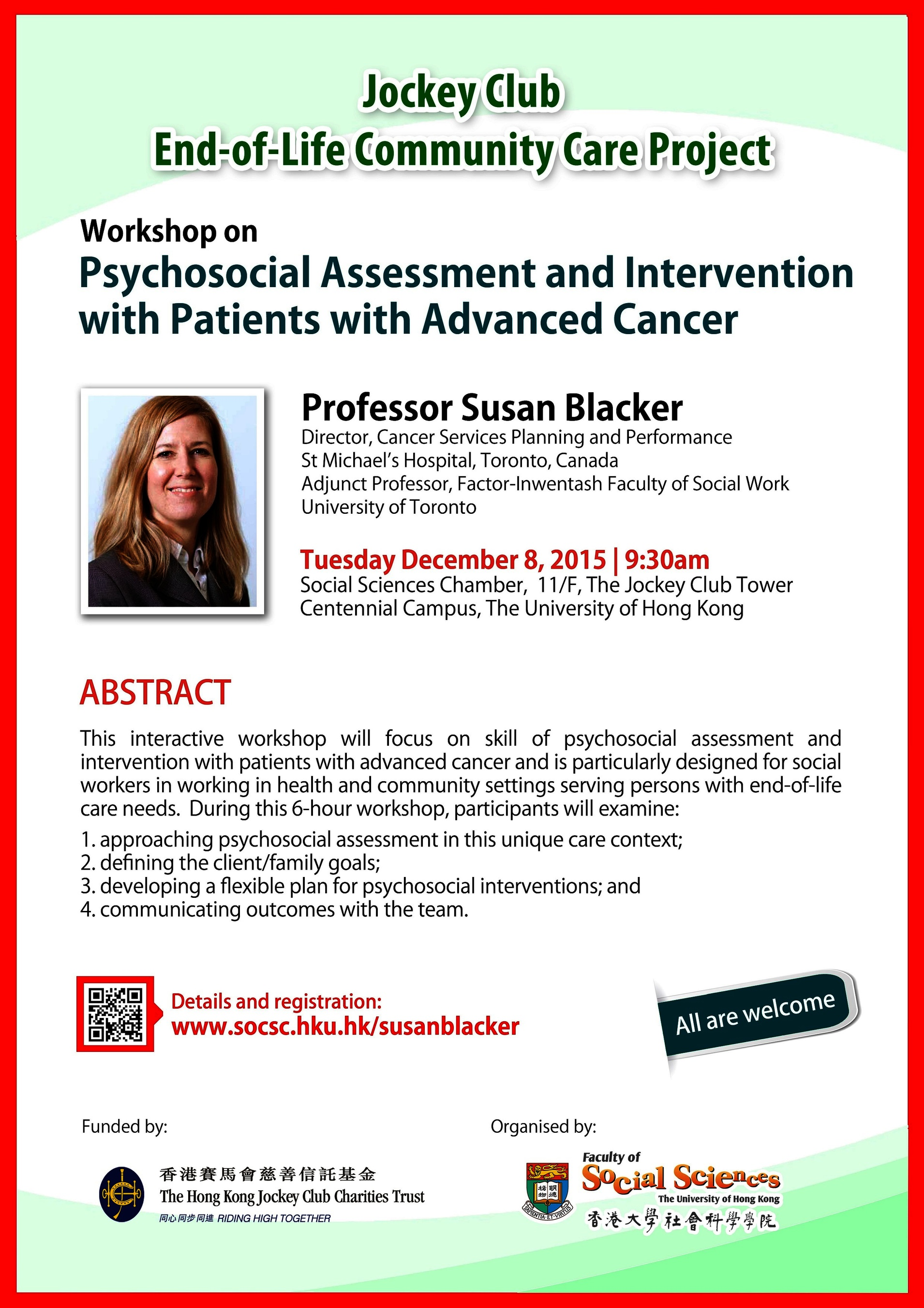 Workshop on Psychosocial Assessment and Intervention with Patients with Advanced Cancer