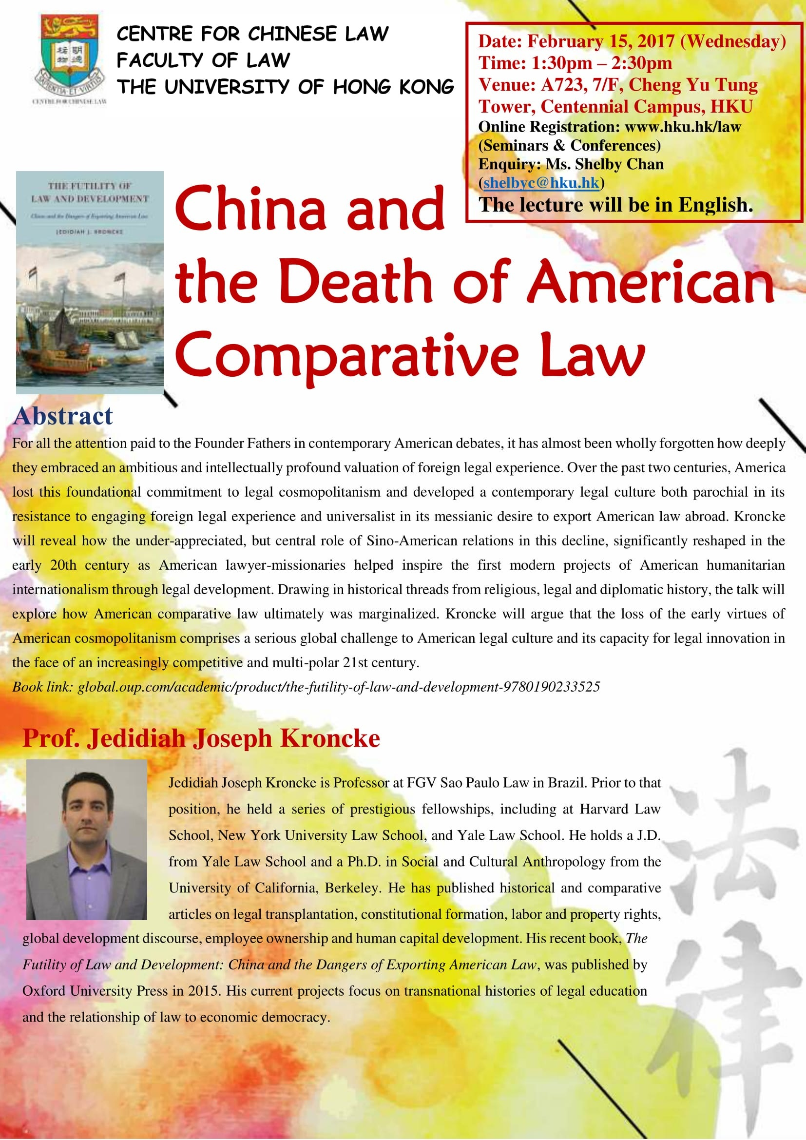 CCL Talk: China and the Death of American Comparative Law