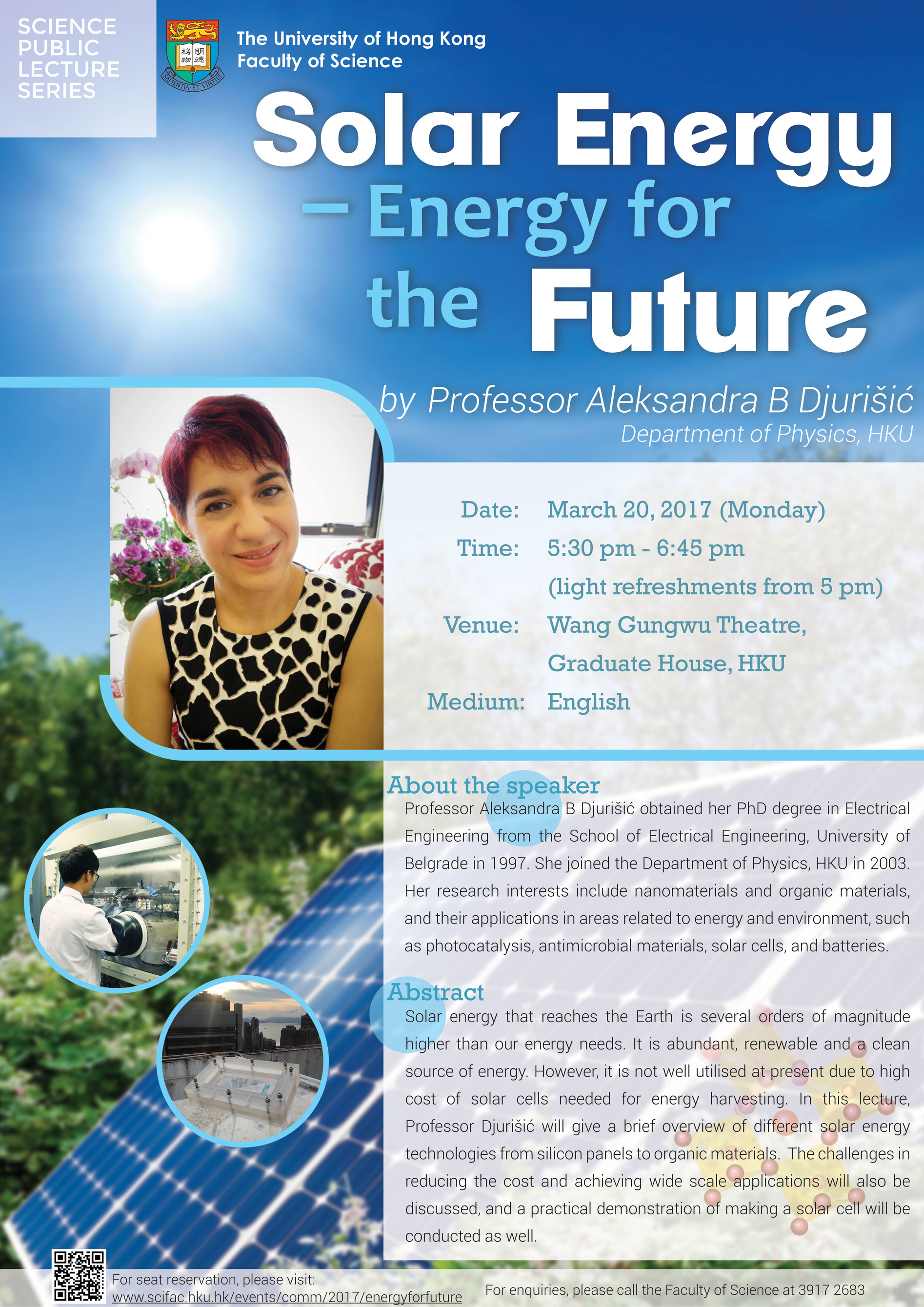 Public Lecture: Solar Energy - Energy for the Future
