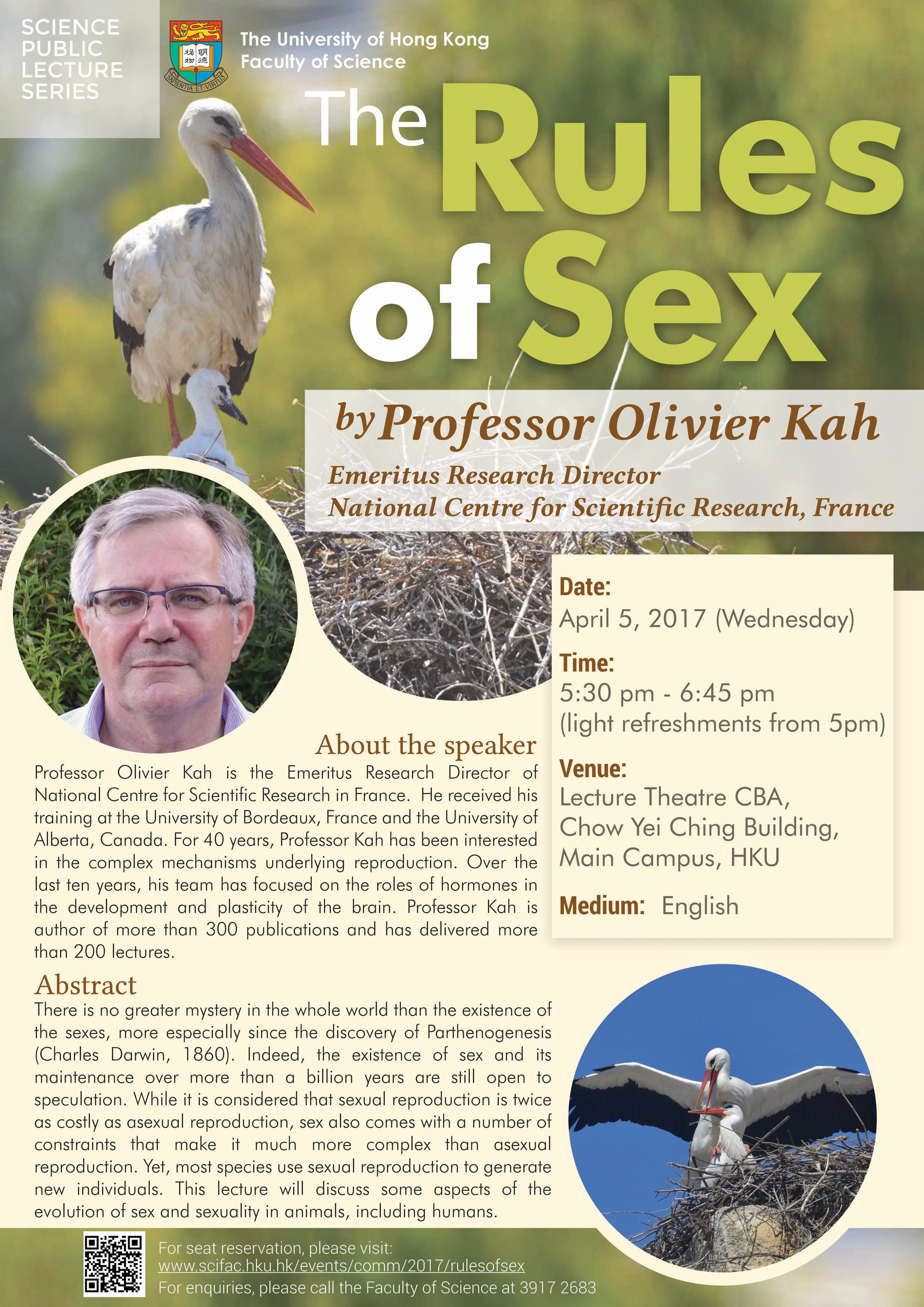 Public Lecture: The Rules of Sex
