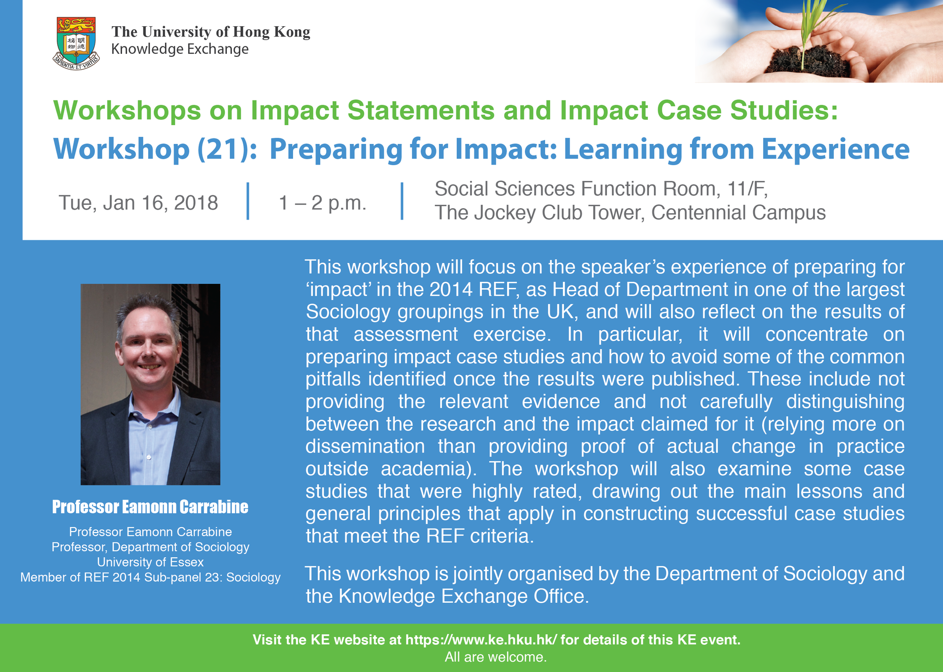 Impact Workshop (21): Preparing for Impact: Learning from Experience