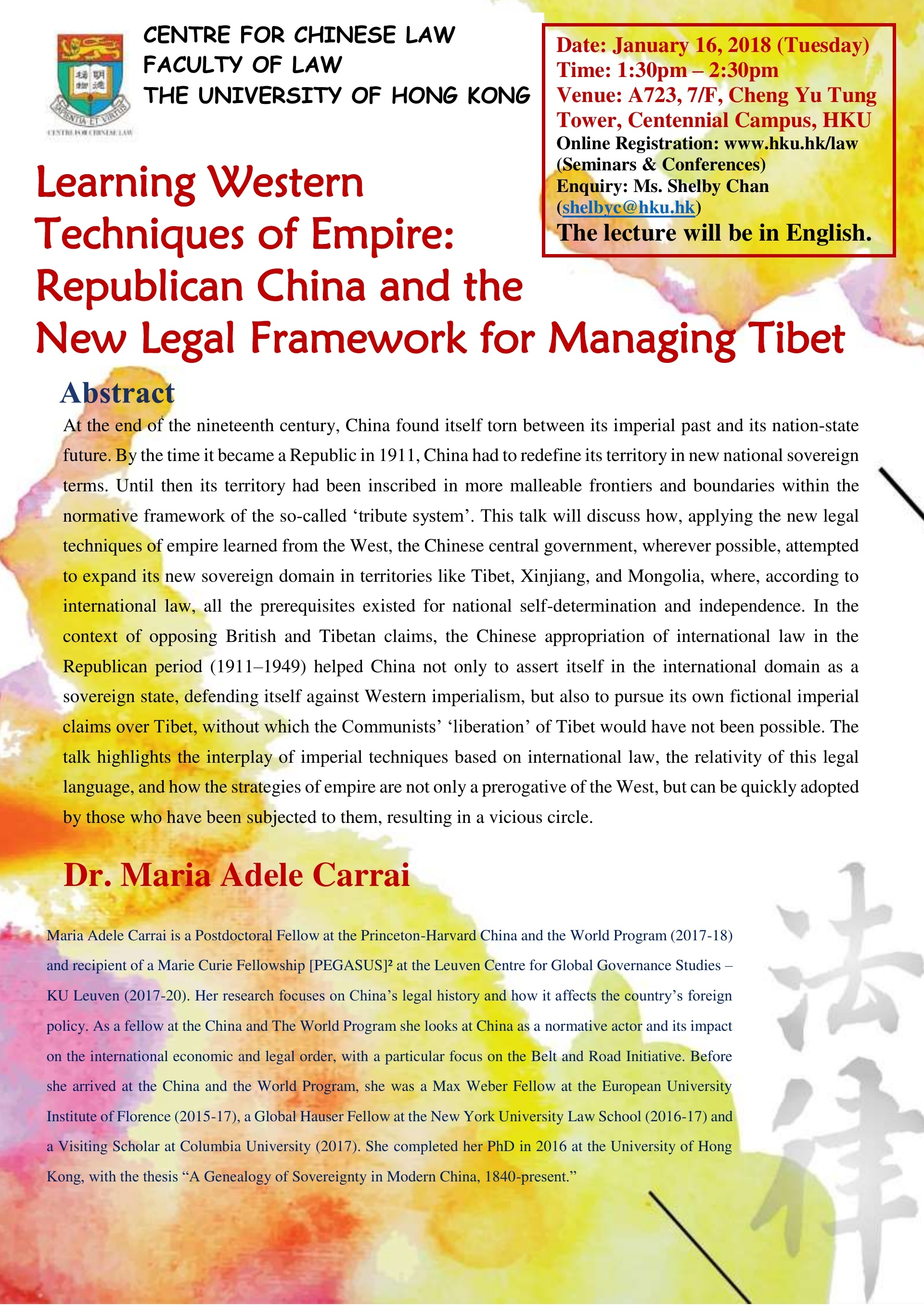 Learning Western Techniques of Empire: Republican China and the New Legal Framework for Managing Tibet