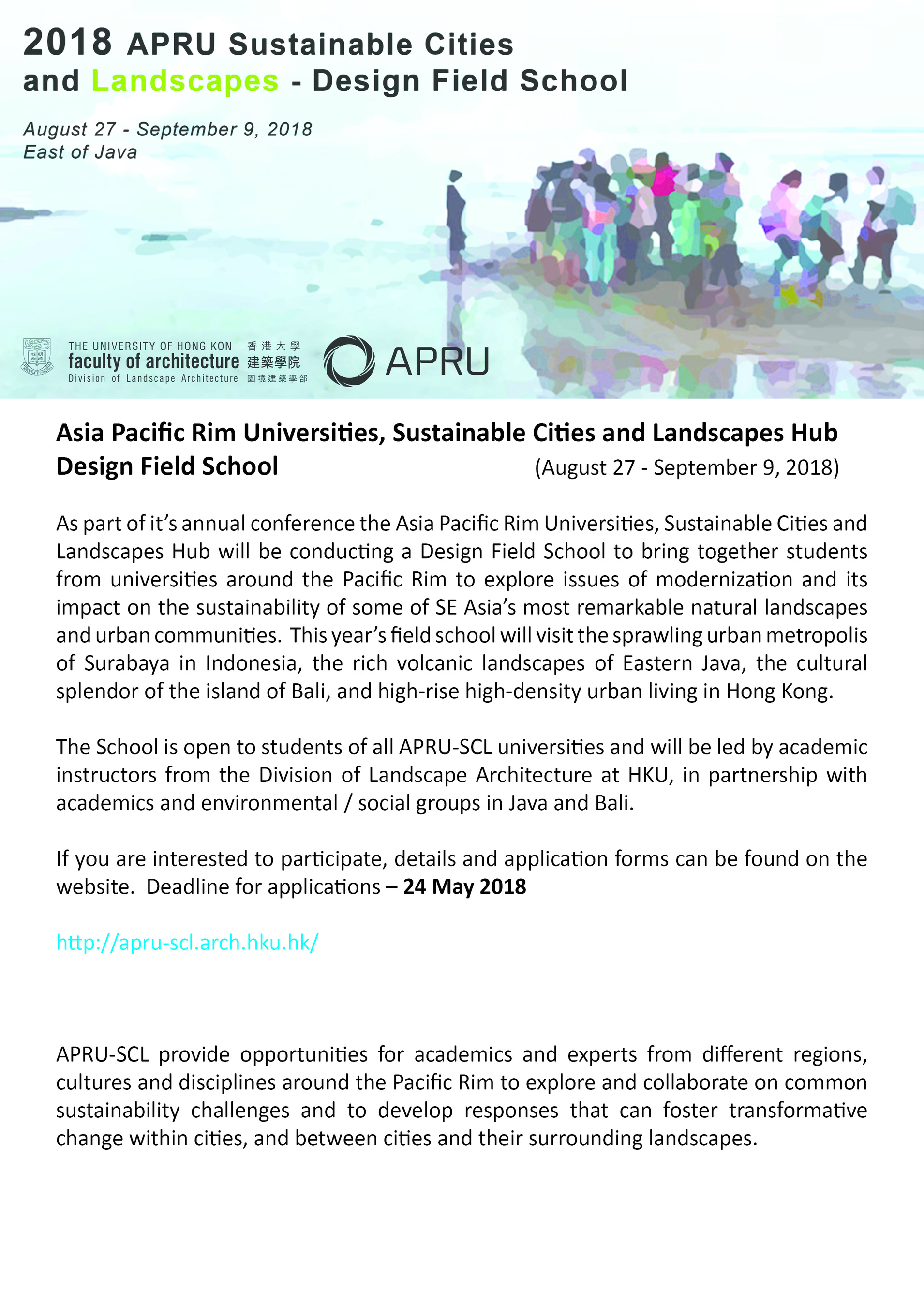 Asia Pacific Rim Universities, Sustainable Cities and Landscapes HubDesign Field School