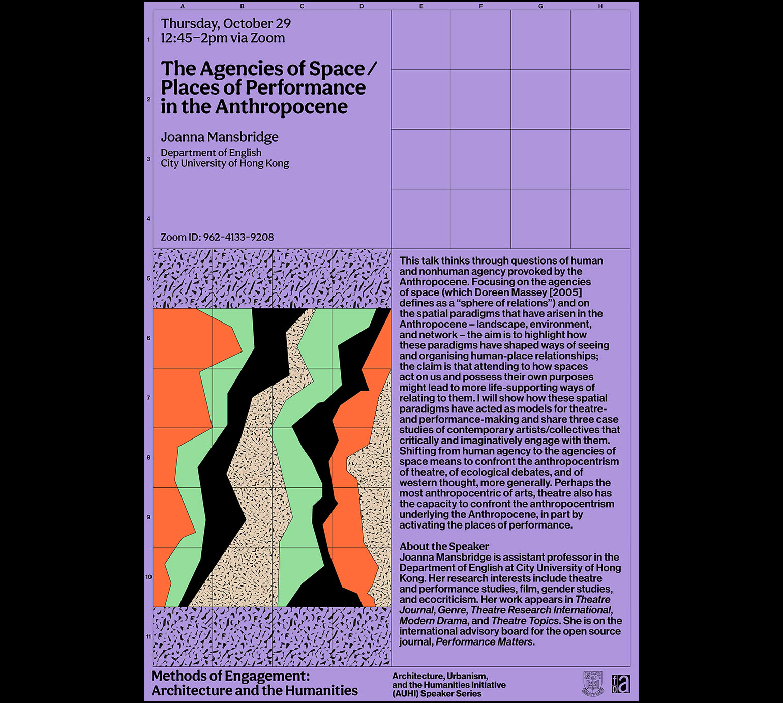 'The Agencies of Space / Places of Performance in the Anthropocene' by Joanna Mansbridge