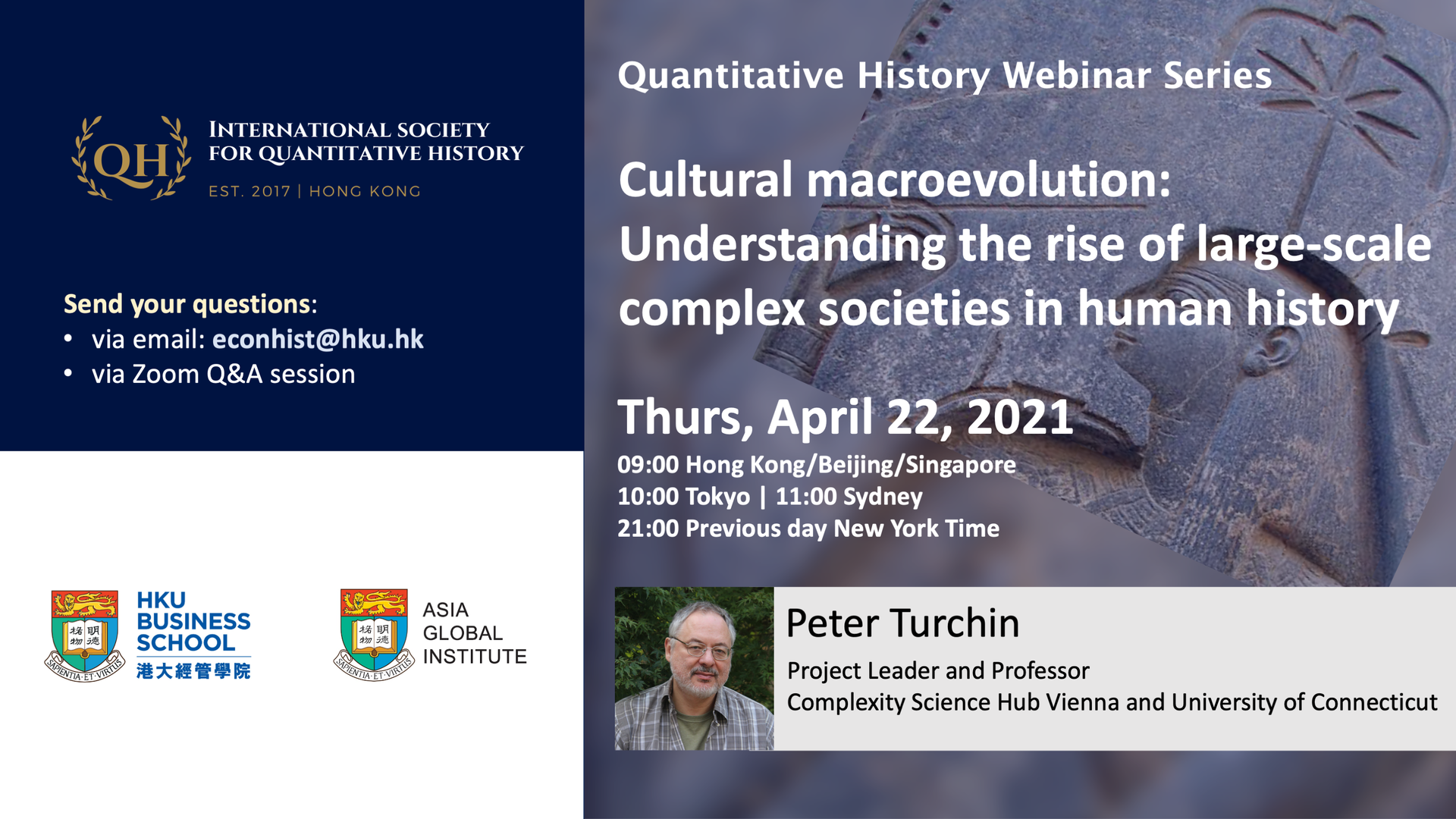 Quantitative History Webinar Series - Cultural macroevolution: Understanding the rise of large-scale complex societies in human history  