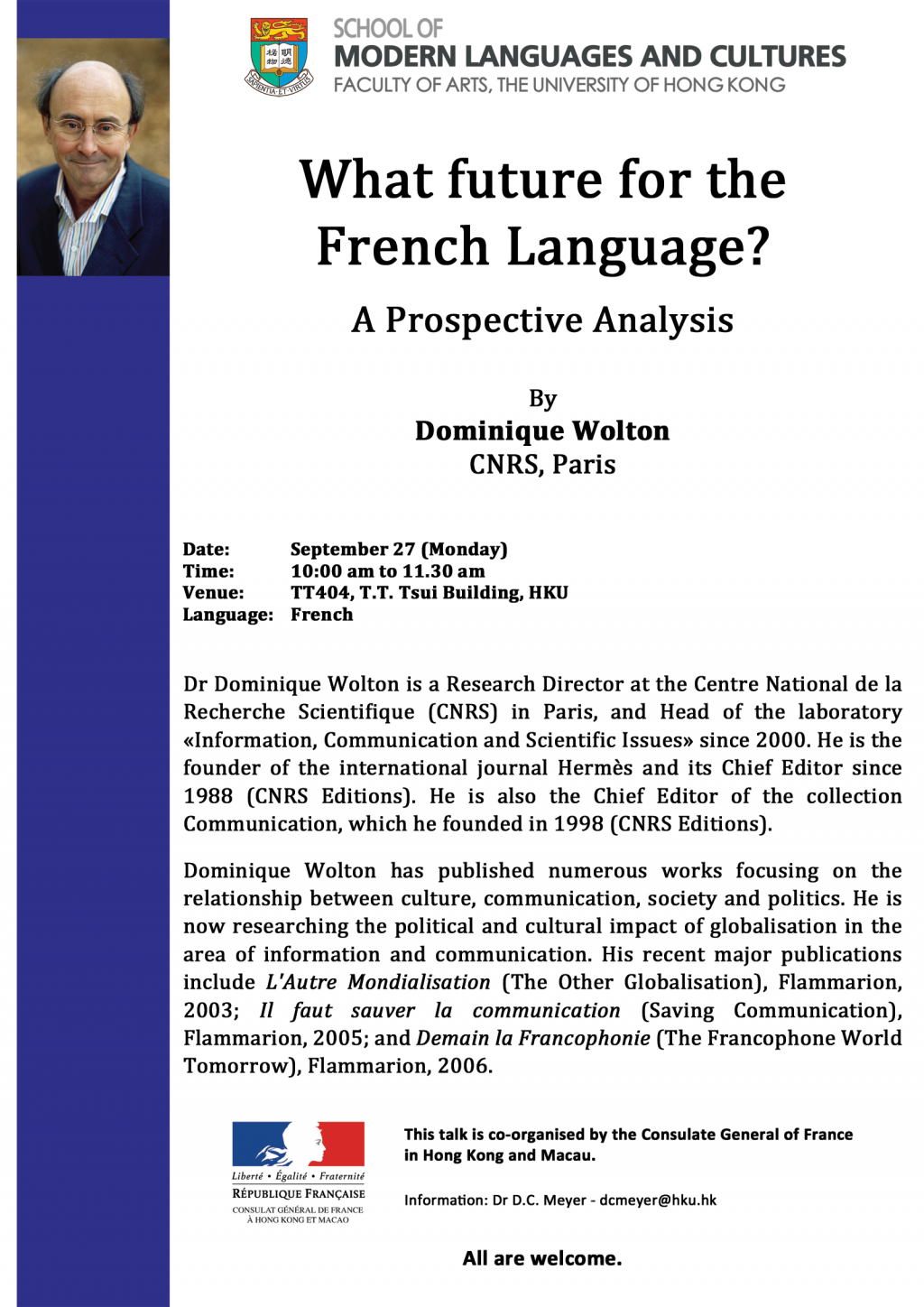 What future for the French Language? A Prospective Analysis