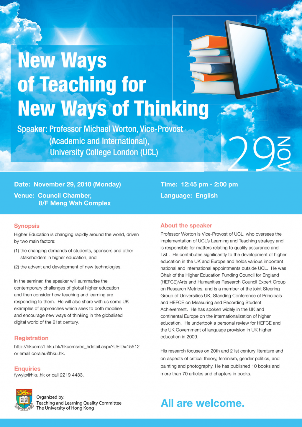 Seminar: New Ways of Teaching for New Ways of Thinking