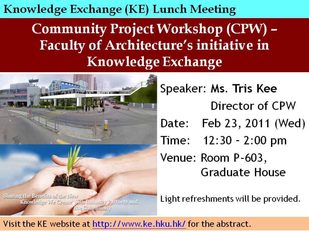 Knowledge Exchange Lunch Meeting - Community Project Workshop