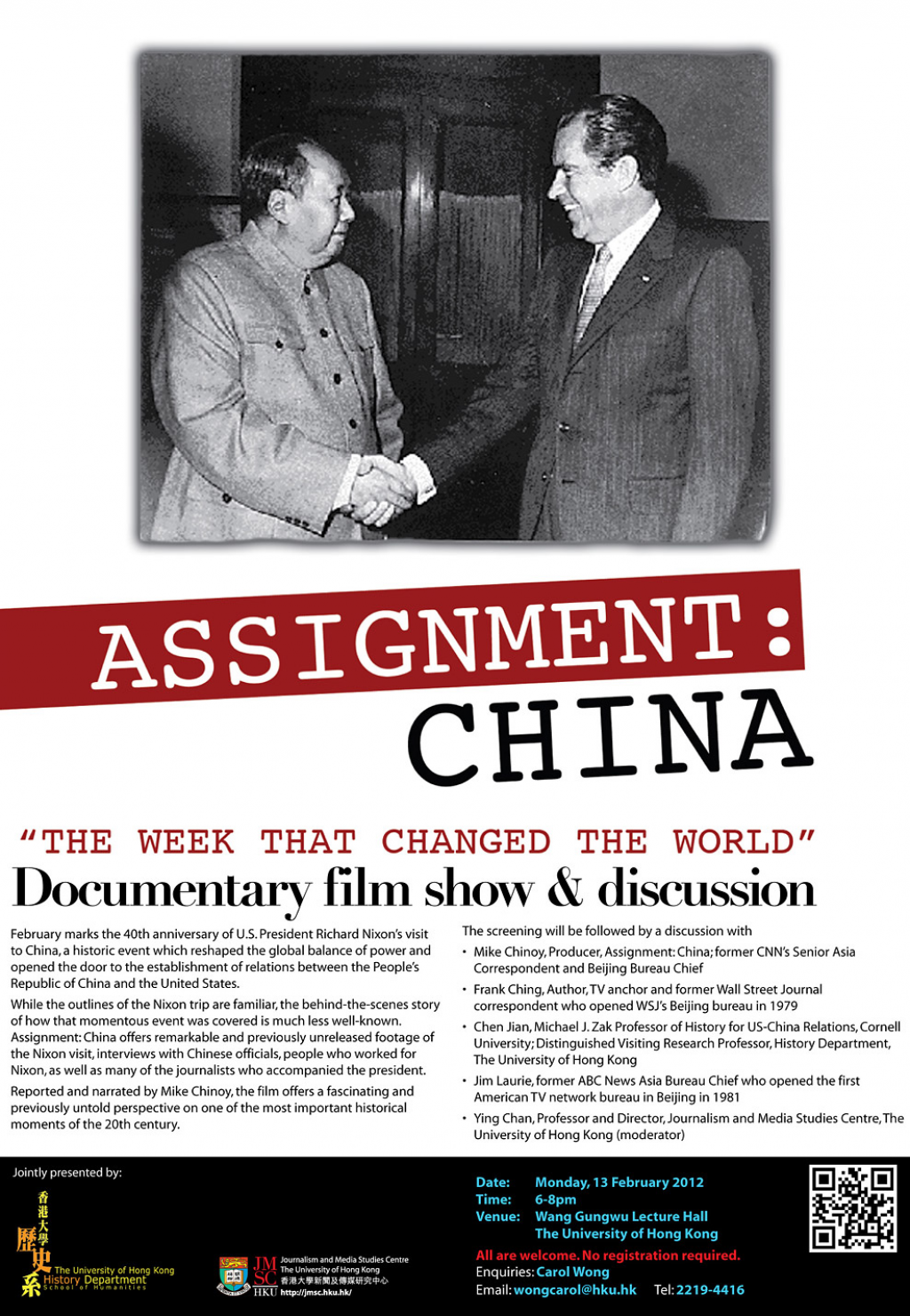 Assignment: China “The Week that Changed the World