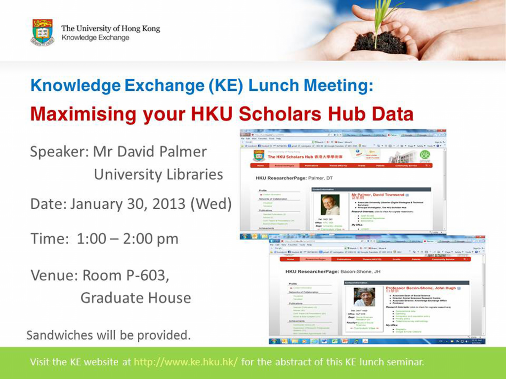 Maximising your HKU Scholars Hub Data