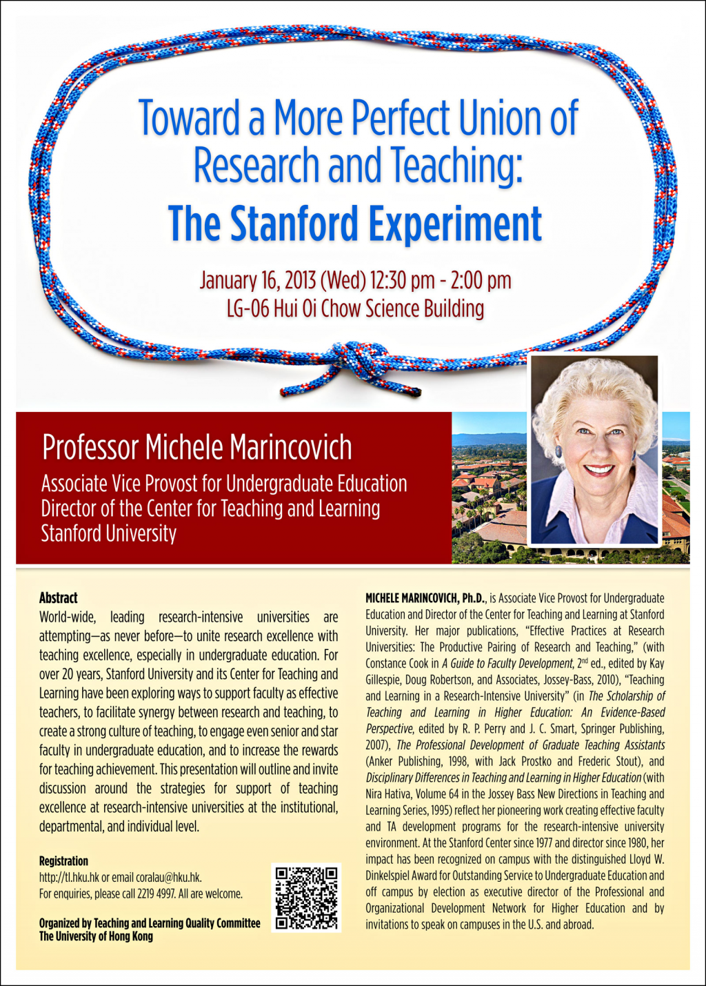 Seminar:  Toward a More Perfect Union -- of Research and Teaching: The Stanford Experiment 