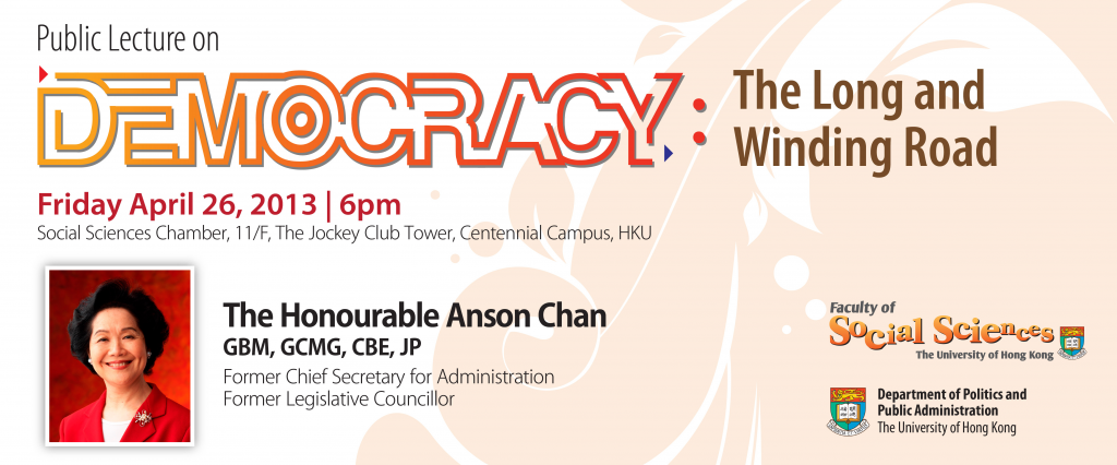 Public Lecture on Democracy – The Long and Winding Road