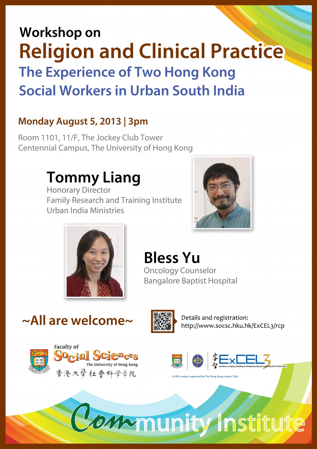 Workshop on Religion and Clinical Practice: The Experience of Two Hong Kong Social Workers in Urban South India 