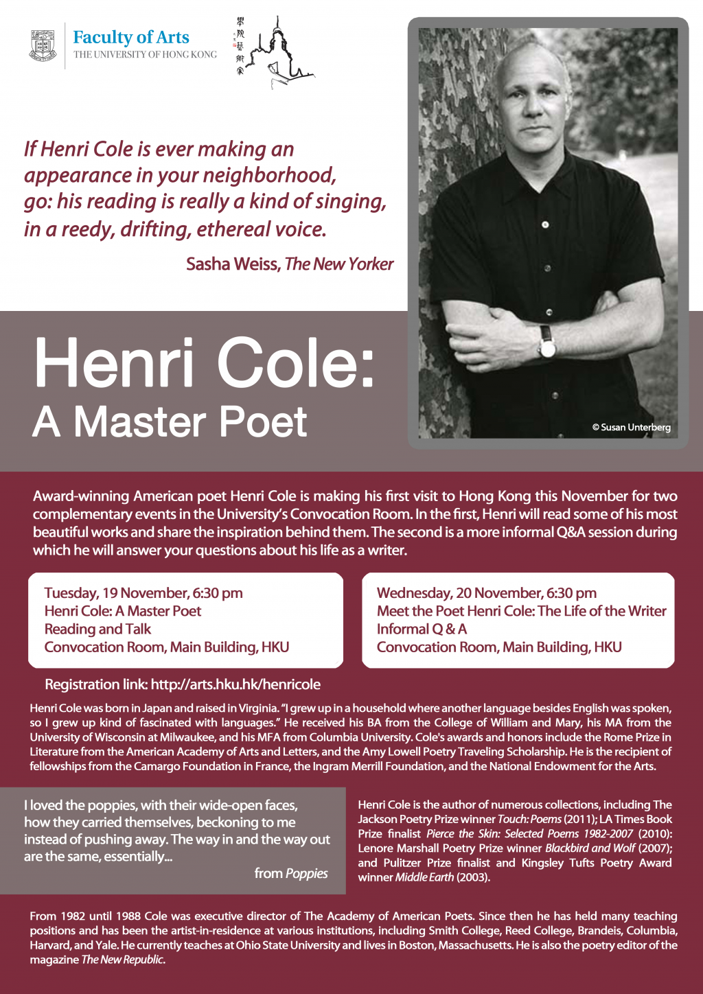 Henri Cole: A Master Poet - Events on19 