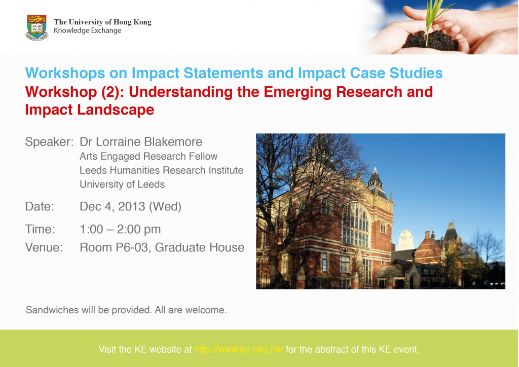 Workshops on Impact Statements and Impact Case Studies Workshop (2): Understanding the Emerging Research and Impact Landscape