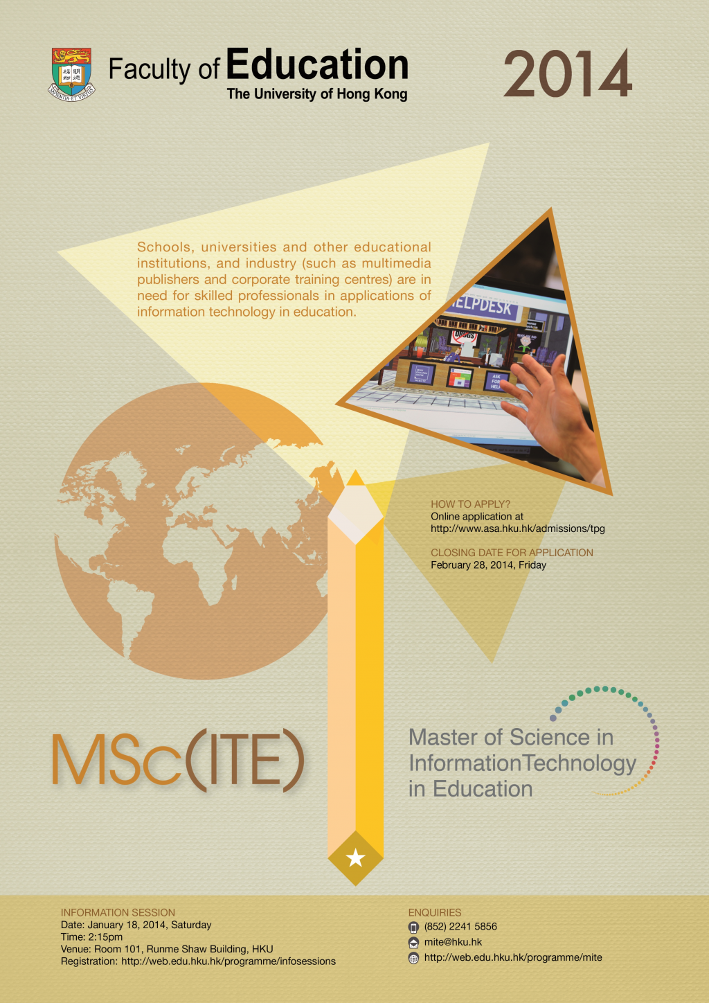 Information Session for Master of Science in Information Technology in Education (MSc[ITE]) 