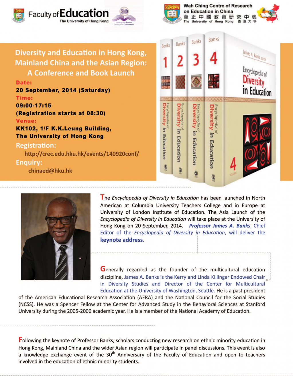 Diversity and Education in Hong Kong, Mainland China and the Asian Region: A Conference and Book Launch