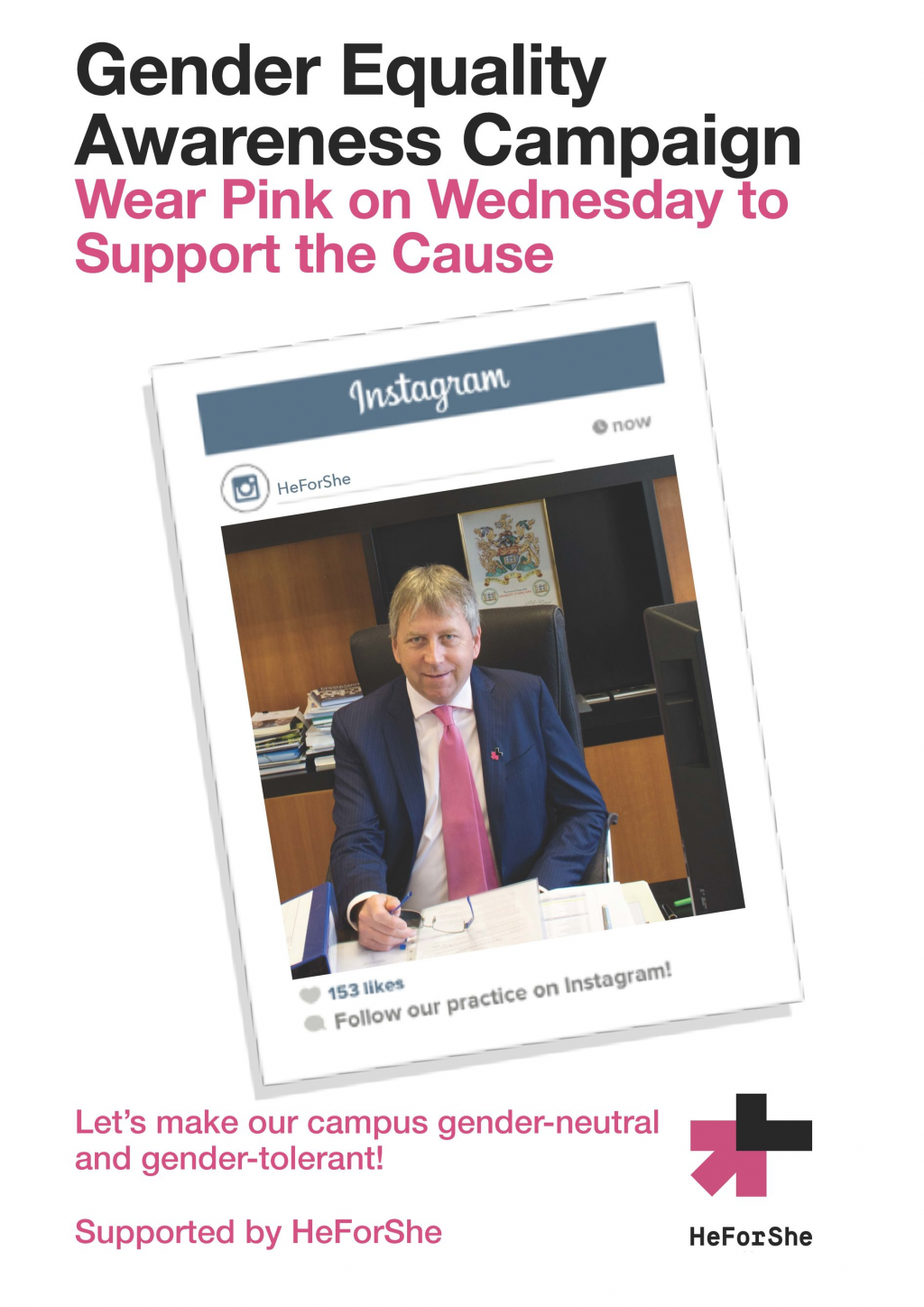 Wear Pink on Wednesday to support Gender Equality Awareness Campaign