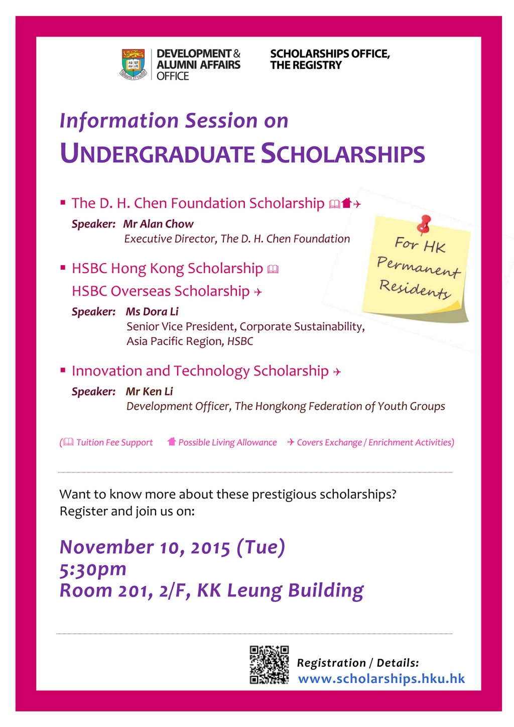 Information Session on Undergraduate Scholarships