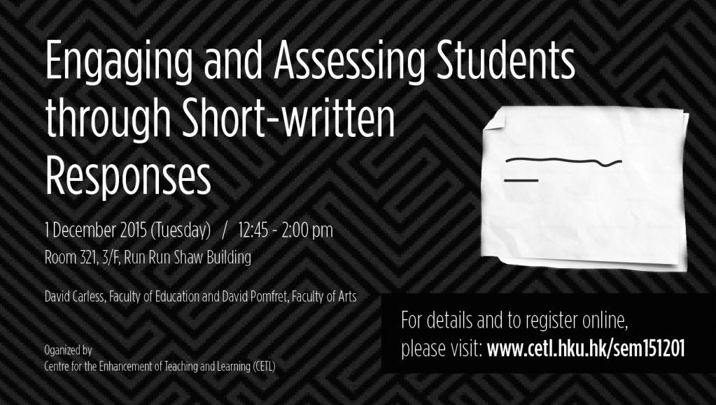 CETL Seminar: Engaging and Assessing Students through Short-written Responses