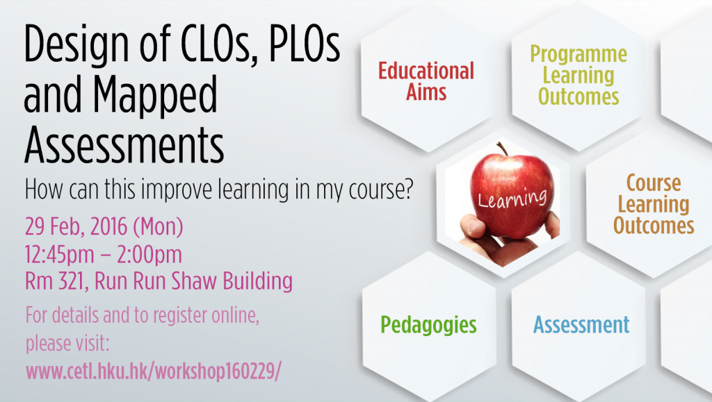 Design of CLOs, PLOs and Mapped Assessments - How can this improve learning in my course?