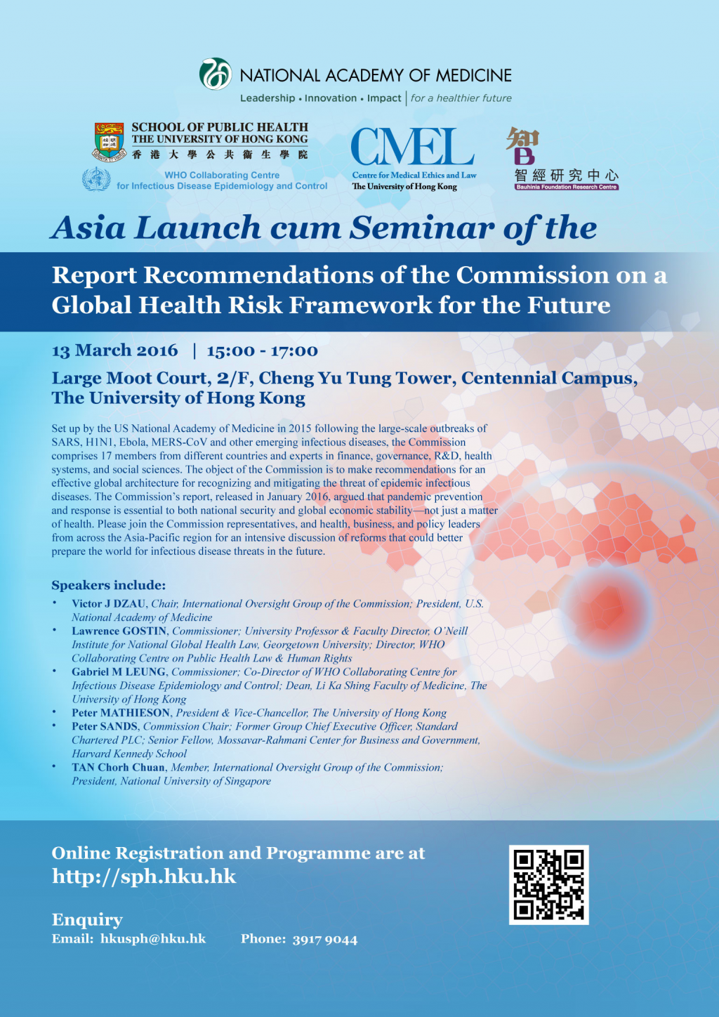 Asia Launch cum Seminar of the Report Recommendations of the Commission on a Global Health Risk Framework  for the Future (GHRF)