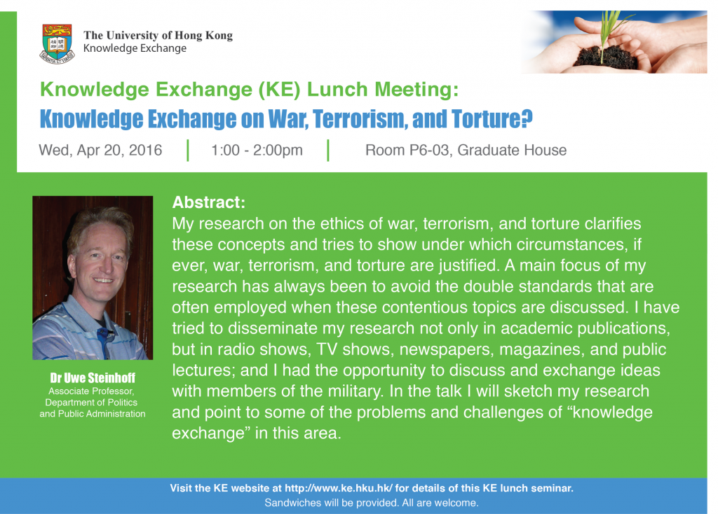 KE Lunch Meeting: Knowledge Exchange on War, Terrorism, and Torture?