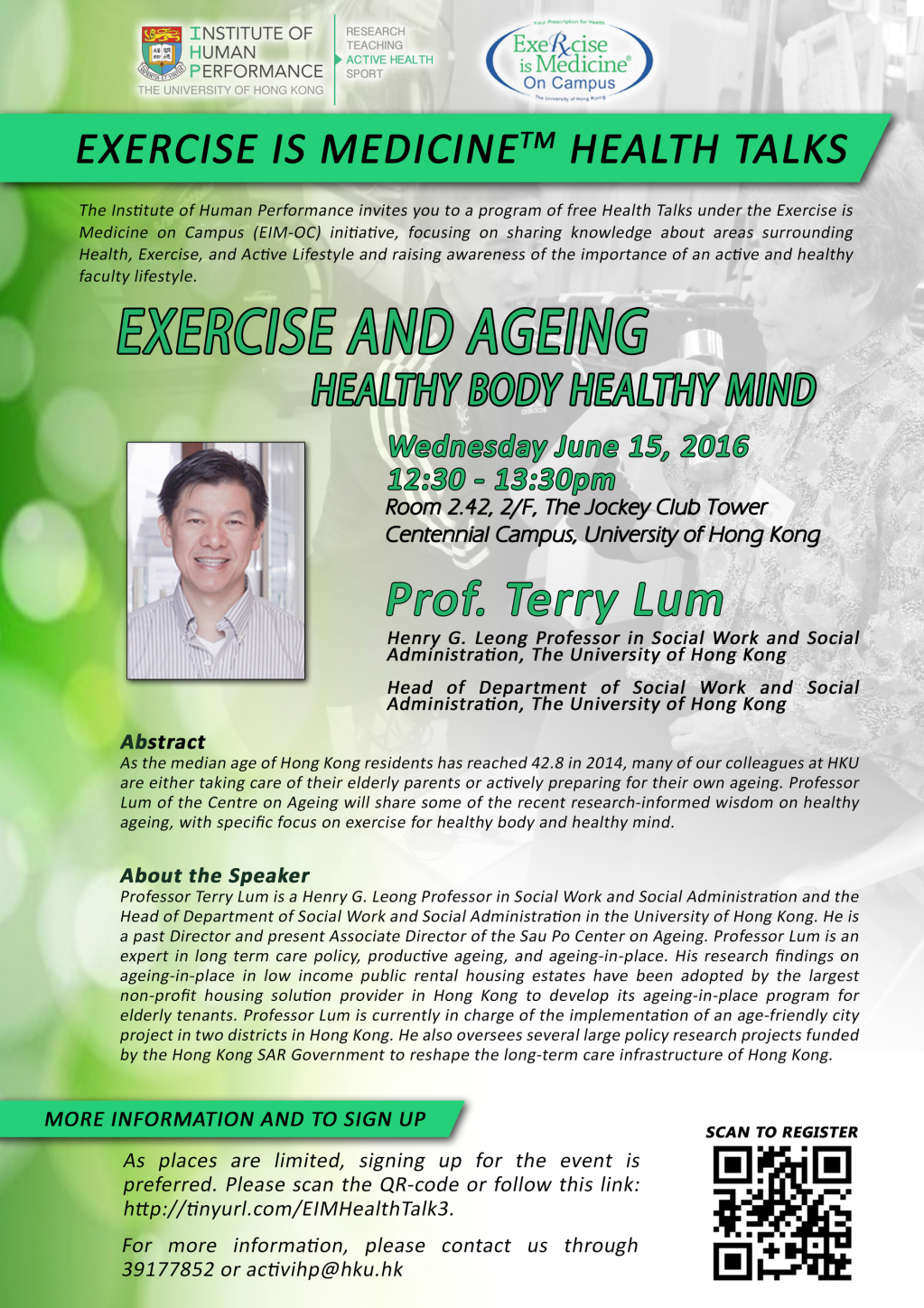 Exercise is Medicine Health Talk - Exercise and Ageing