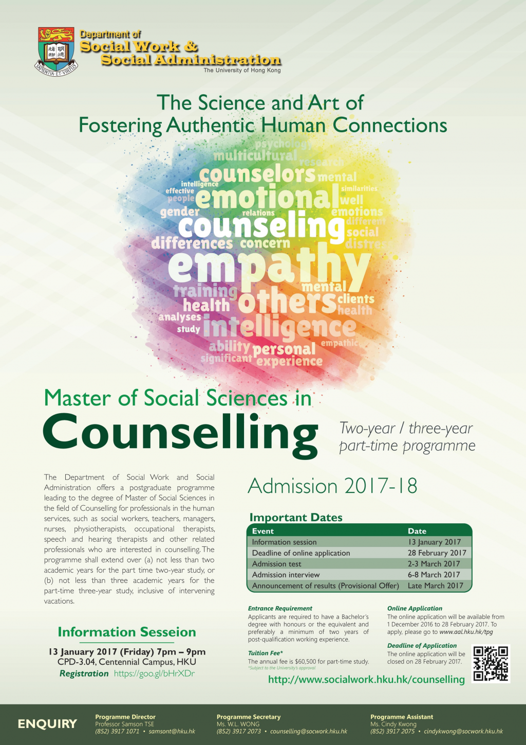 Information Session of Master of Social Sciences in Counselling Programme