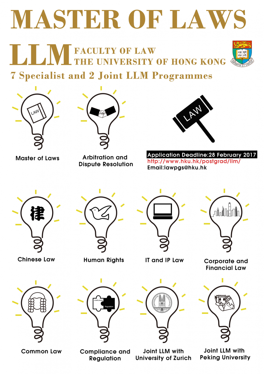 [Apply Now] HKU Master of Laws - 7 Specialist and 2 Joint LLM Programmes
