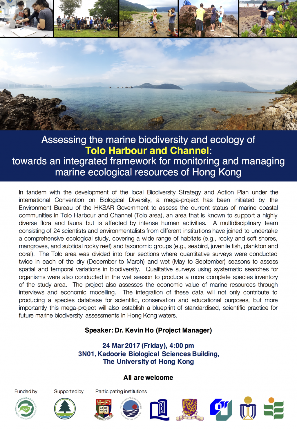 Seminar on Marine Biodiversity in Tolo Harbour and Channel