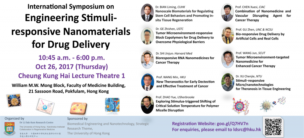 International Symposium - Engineering Stimuli-responsive Nanomaterials for Drug Delivery