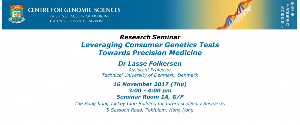 Research Seminar: Leveraging Consumer Genetics Tests Towards Precision Medicine
