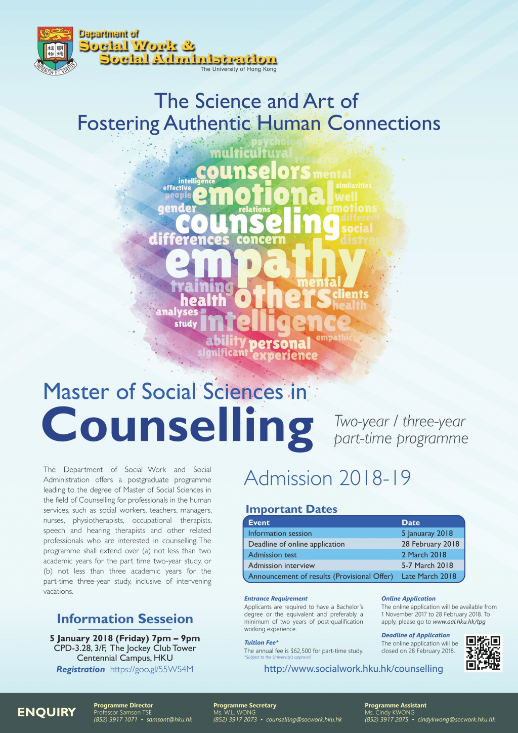 MSocSc(Counselling) Programme