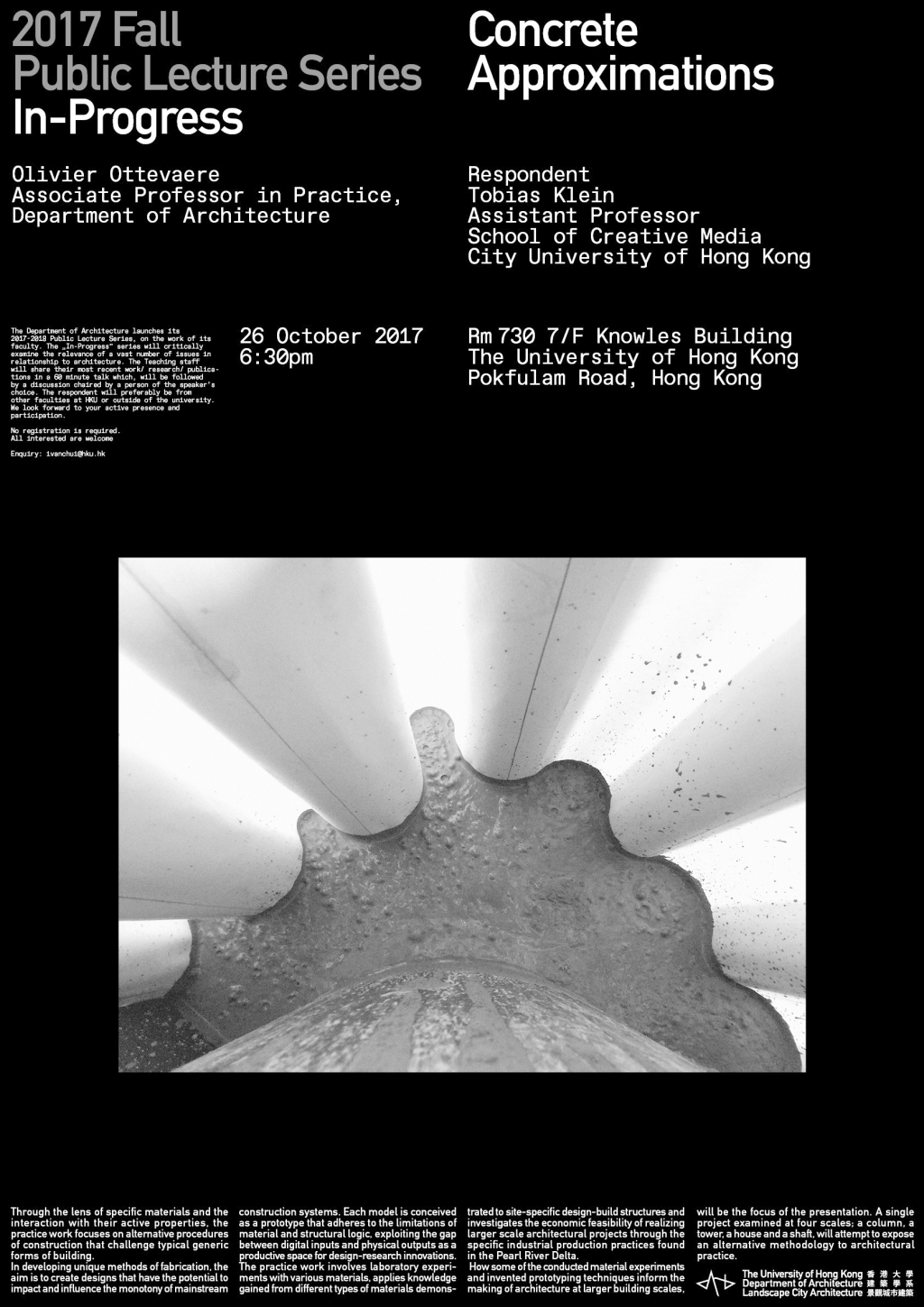 Public Lecture - Concrete Approximations by Olivier Ottevaere, Department of Architecture 